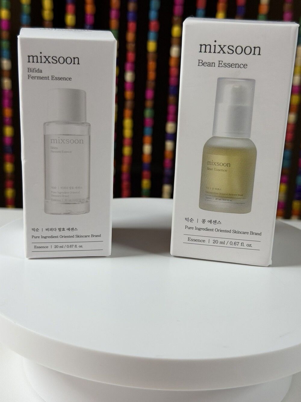 MIXSOON K-Beauty Essence Lot: Bean Essence 20ml & Bifida Ferment 0.67oz NIB